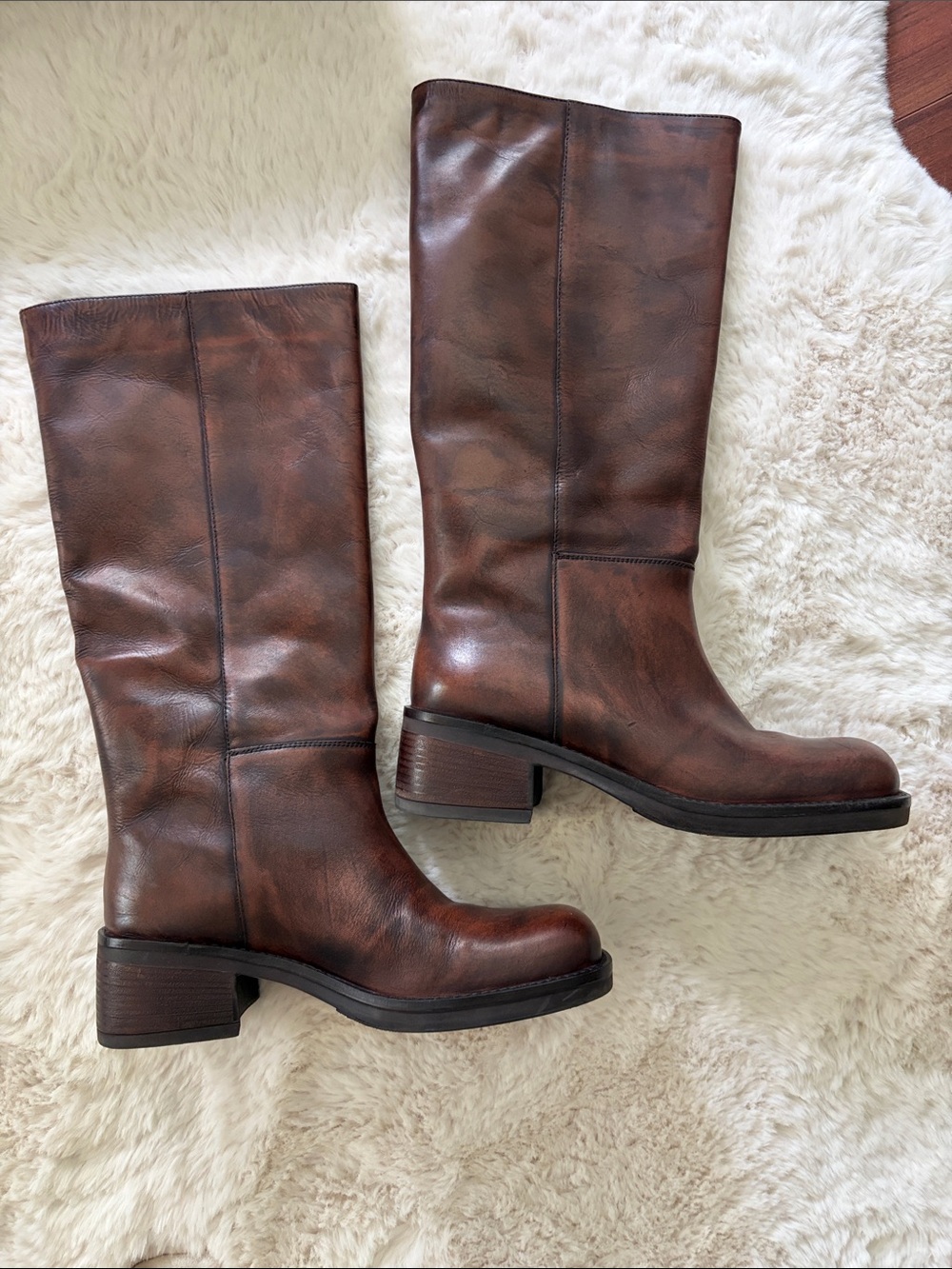 Free People Dana Distressed Pull-On Boots. Knee-highs. NWT size 9.5